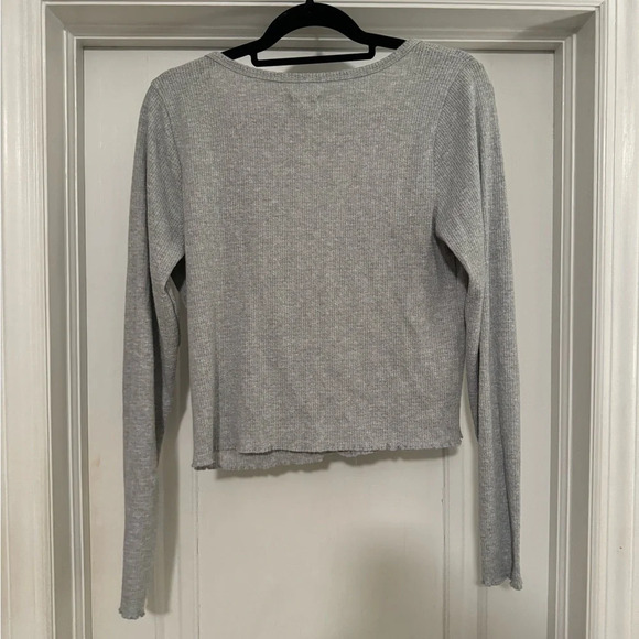 Anthropologie Pilcro Long-Sleeve Pointelle Scoop Tree - XL - Picture 8 of 9